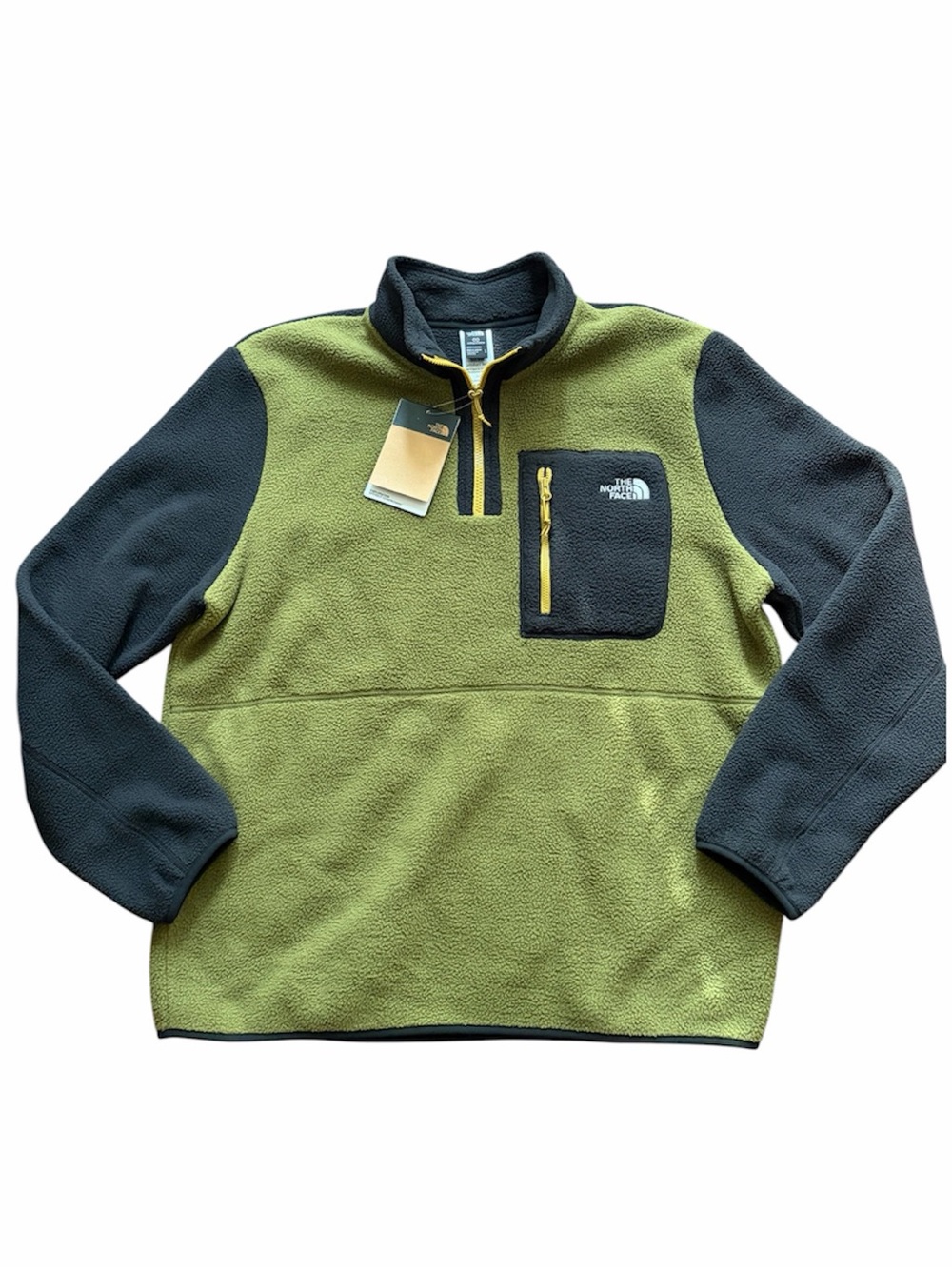 The North Face Men's Yumiori 1/4 Zip Fleece Jacket Sz L Green NWT